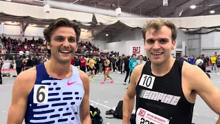 Craig Engels And Eric Holt Give Hilarious Interview After 3:52 Miles At BU Valentine Invite