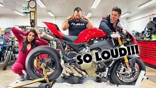 Panigale with $10k Akrapovic Exhaust Sounds INSANE!!!