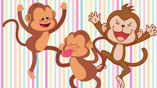 Five Little Monkeys jumping on a Bed | Nursery rhymes | Preschooler | 1 to 5