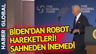 ROBOT GİBİ... Biden Sahneden İnemedi, Talimatları Dinledi! Bakın ABD Başkanına Hangi Talimat Verildi