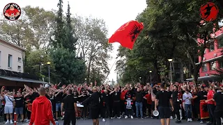Tifozat Kuq e Zi ||| Koreografia dhe paraqitja në ndeshjen Shqipëri 3-0 Çeki