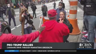 Pro-Trump Caravans Drive Through Manhattan, Brooklyn