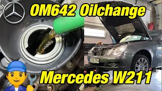 How to change the oil on a Mercedes W211 E320 CDI OM642