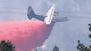 Firefighting Helicopters & Air Tankers Working the Dixie Fire near Janesville CA