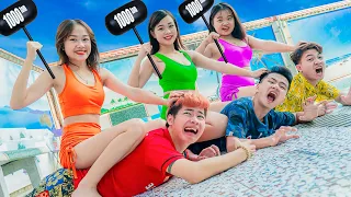 PRETTY GIRL'S UNDERWATER BATTLE PRANK BATTLE & DSWAT Girl Nerf Guns FISHING FUN ANGERS GIRLS WHO EAT