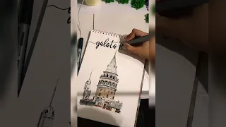 how to make galata tower -TURKEY [ timelapse ] 💕👍#galatatower