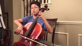 Eric practicing cello suite no.1