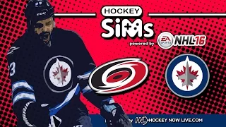 Hurricanes vs Jets (NHL 16 Hockey Sims)