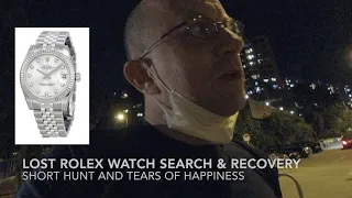 Metal detecting LOST ROLEX WATCH Search & Recovery / Tears of happiness