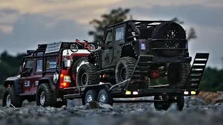 1/10 rc trailer Xtraspeed SCX10II Jeep JK Rubicon trail Run_#