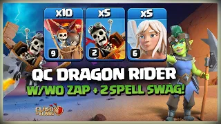 Th13 QC Dragon Rider Attack Strategy | Best Th13 Attack | Town hall 13 Qc Dragon Rider Army | coc