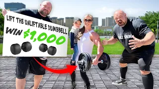 UNLIFTABLE DUMBBELL CHALLENGE WIN $1,000