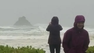 Sneaker wave warning at Arch Cape