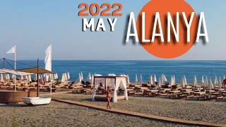 alanya beach coast walking tour 2022 may ! alanya antalya turkey holiday ! turkey travel 4k video