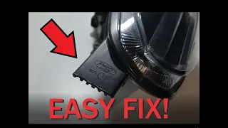 Ford Fiesta broken headlight top bracket repair guide - Dark Ice Designs fix kit