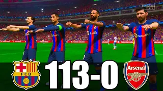 FIFA 23 | RONALDO, MESSI, MBAPPE, NEYMAR, ALL STARS | FC BARCELONA 113 - 0 ARSENAL | UCL FINAL