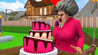 Scary Teacher 3D videos - Troll MissT - A horrific birthday of MissT