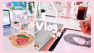 Homebody diaries 04 🌸 // first time needle felting, drawing, new brush set, shopping and more!
