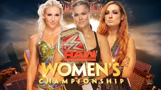 Rowdy Ronda Rousey Vs Becky Lynch Vs Chorlette Flair ( Winner takes all ) at WM 35 highlights