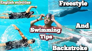 Freestyle and Backstroke, Swimming Tips for Beginners, Learn How to Swim