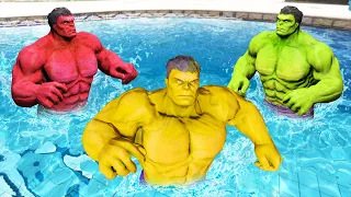 GTA 5 Team Color Hulk Epic Ragdolls Jumps and Fails
