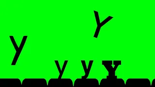Letters Y In Cinema (Green Screen)