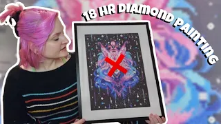 finishing the WORST diamond painting in 18 hours