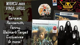 MARCH 2023 VINYL HAUL - Genesis, Aerosmith, Fanny, Walmart/Target Exclusives & more!
