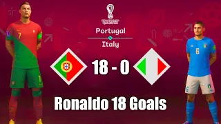 FIFA 23 - PORTUGAL 18 - 0 ITALY - Ronaldo 18 Goals - FIFA World Cup Final - Gameplay [4K]