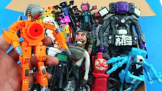 DIY Unboxing TITAN DRILLMAN lego vs mutant TOILET,skibidi chocho speakerman  tvman clay | satisfying