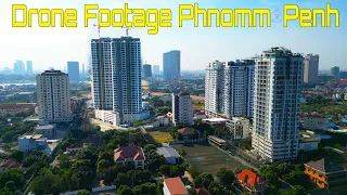 Beautifull Drone View Phnom Penh City Chroy Changvar Cambodia 2024
