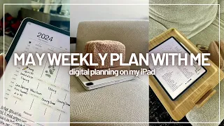 COZY SUNDAY WEEKLY PLANNER ROUTINE | may 2024 | planning my week in my digital planner ✍🏾