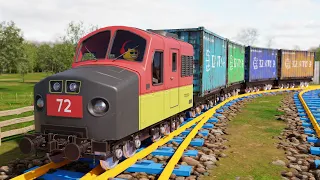 toy train fun ride - toy cartoon trains for kids - Kids videos for kids