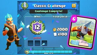 12-0 Classic Challenge 1st try - 3.6 Ice Bow Deck Clash Royale