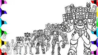 EVOLUTION and UPGRADE OF TITAN SPEAKERMAN Boss/ New coloring pages Skibidi toilet /NCS Music