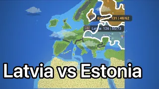 Estonia vs Latvia - Worldbox Timelapse