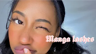 Attempting the Viral Manga Lashes ✨How to apply individual lashes