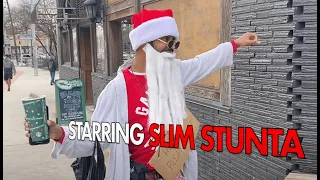 HOMELESS HOOD SANTA Gold Digger Prank! Social Experiment! HILARIOUS!