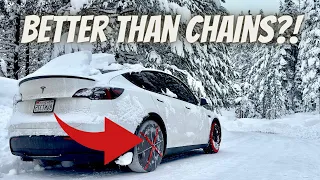 Best Snow Chains For Your TESLA  (Does the AUTOSOCK Work?)