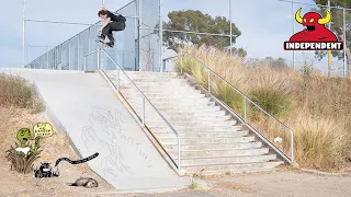 Braden Hoban STOMPS an INSANE Kickflip Front Blunt for Independent x Toy Machine | Behind The Ad