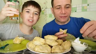 Мукбанг.🥟 МАНТЫ🥟 домашние вкуснейшие