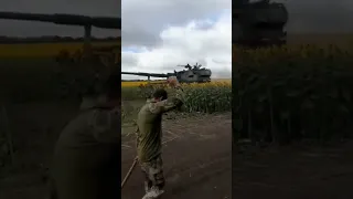 Ukrainian AHS Krab Self propelled artillery enters the battlefield. Music tribute to PzH 2000