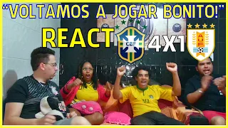 REACT BRASIL 4X1 URUGUAI | ELIMINATÓRIAS COPA DO MUNDO 2022