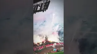 Delije pyro show in 78th minute for 78th birthday of Red Star Belgrade (Crvena Zvezda vs Novi Pazar)