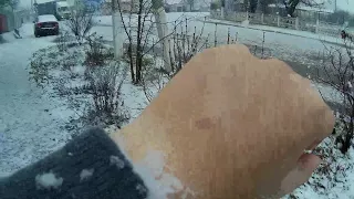 Нереально крупный снег в Геническе  Unreal big snow in Genichesk микс