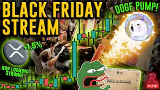 Bitcoin LIVE : BTC BLACK FRIDAY SALE, DOGE PUMP, XRP STRONG