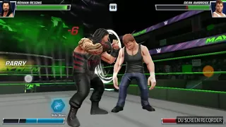 WWE mayhem gameplay ROWMAN REIGNS VS DEAN AMBROSE