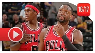 Dwyane Wade & Rajon Rondo Full PS Highlights at Pacers (2016.10.06) - 24 Pts Total!