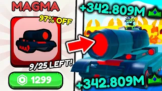 I Bought ULTRA MAGMA TANK and Became #1 PLAYER in Roblox Tank Race Simulator..