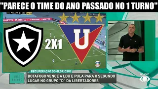 DENILSON ELOGIOU O FOGÃO APOS BOTAFOGO 2 X 1 LDU PELA LIBERTADORES 2024